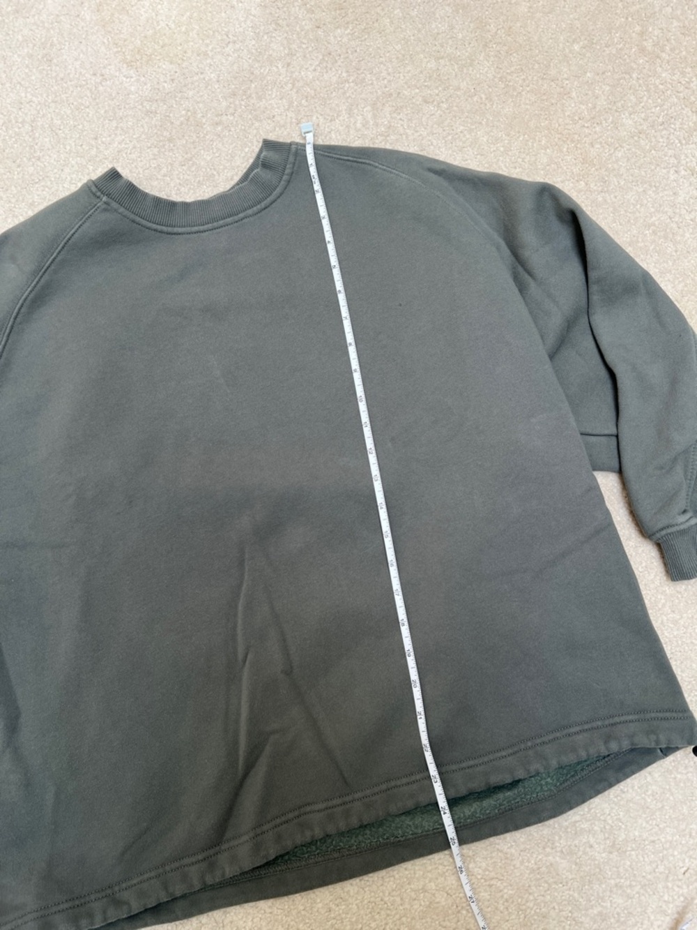 OAK + FORT Olive Pullover Sweatshirt - Picture 7 of 11